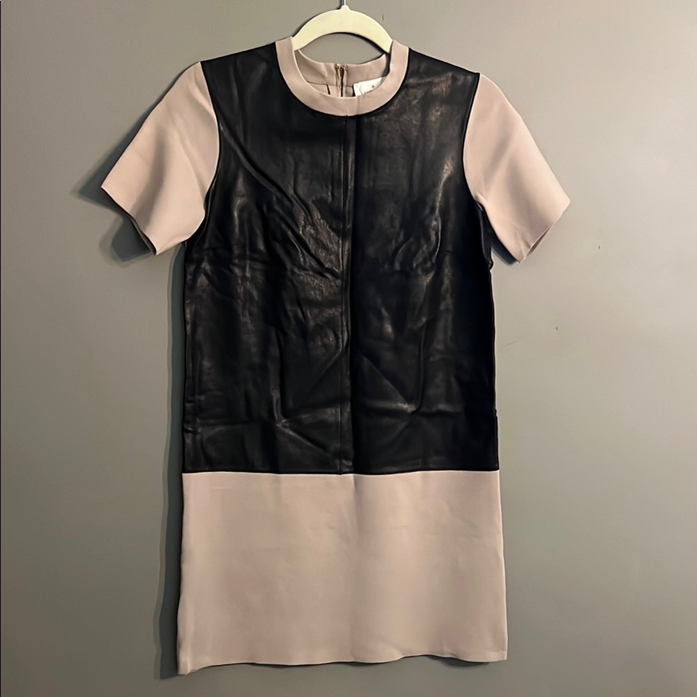 Kate Spade Brown Leather Panel Sheath Mini Dress